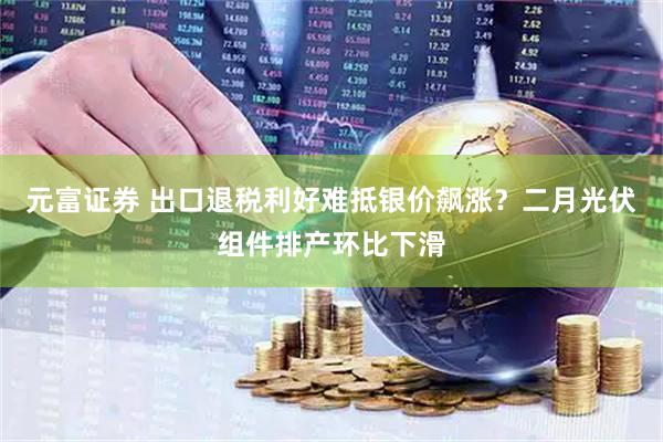 元富证券 出口退税利好难抵银价飙涨？二月光伏组件排产环比下滑
